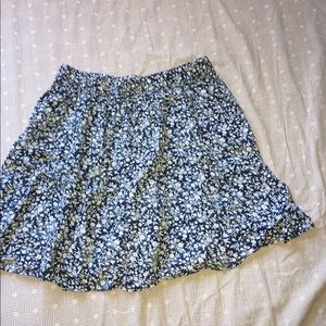 Hollister skater skirt with white flower pattern
